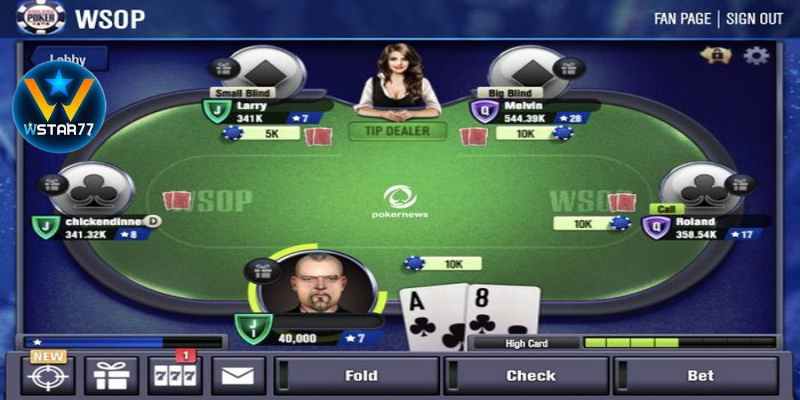 Các quyền chọn trong Poker texas