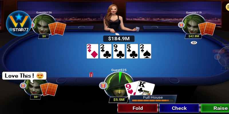 Poker có tối đa 5 vòng cược